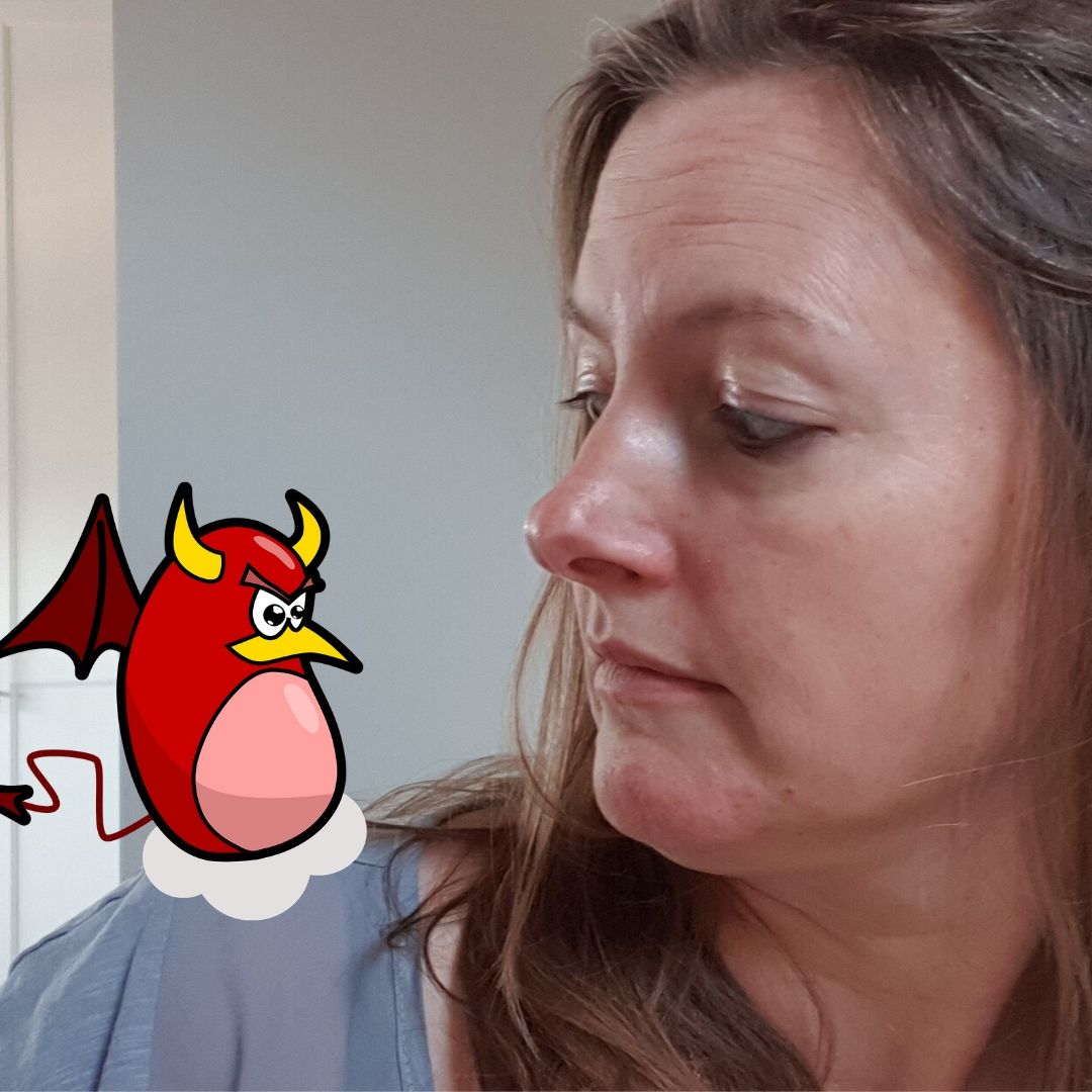 duiverltje op je schouder, onzekerheid