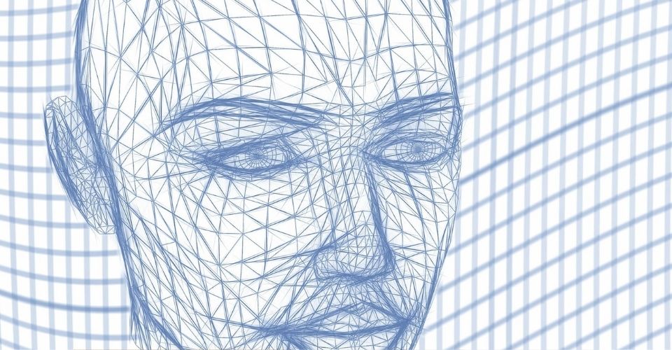 Abstracte lijntekening van een hoofd als metafoor voor hoe ons brein de werkelijkheid kan vervormen.
